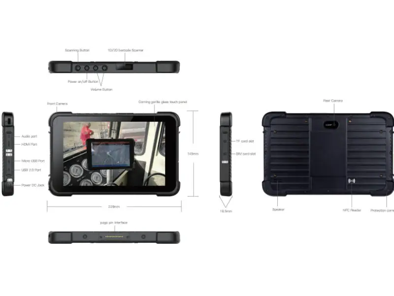 Rugged Windows Tablet with Scanner