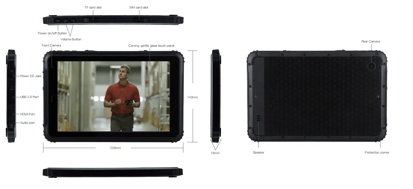 Rugged Tablet PC EM-I88H