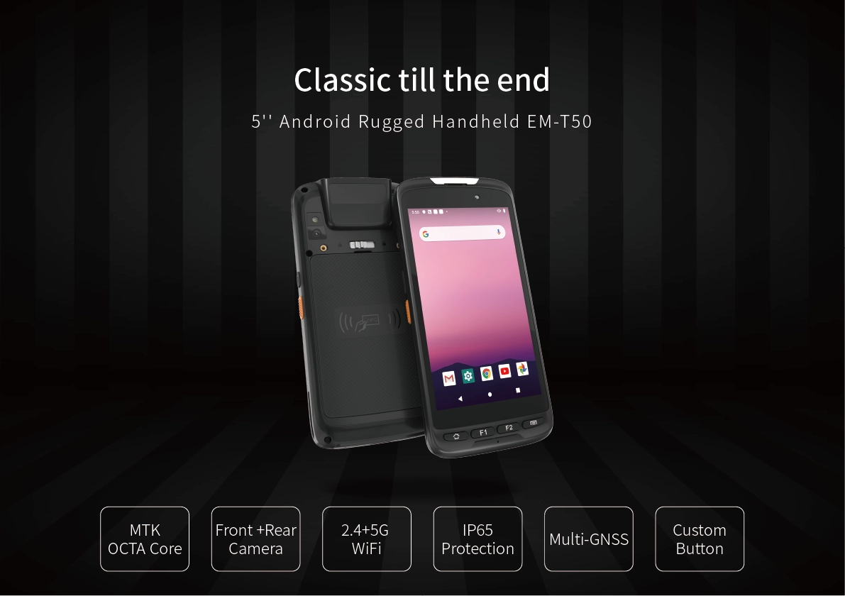What is the EM-T50 rugged handheld terminal